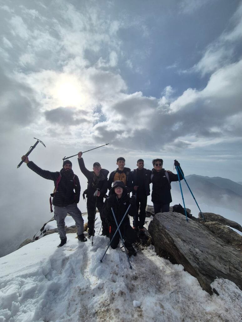 Chandrashila Summit during the Chopta Trek from Rishikesh with panoramic Himalayan mountain views