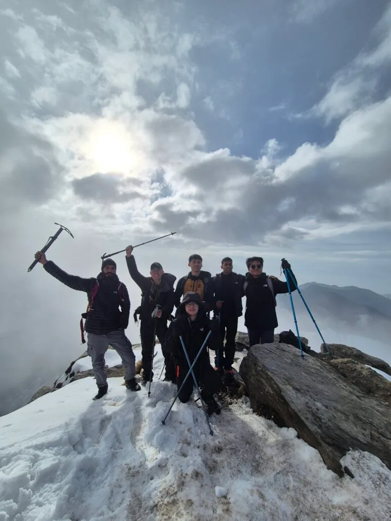 Chandrashila Summit during the Chopta Trek from Rishikesh with panoramic Himalayan mountain views